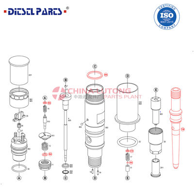 Common Rail Fuel Injector 0 445 120 110    for   YUCHAI YC4E, YC6J (4.2L / 6.5L Turbo Diesel)